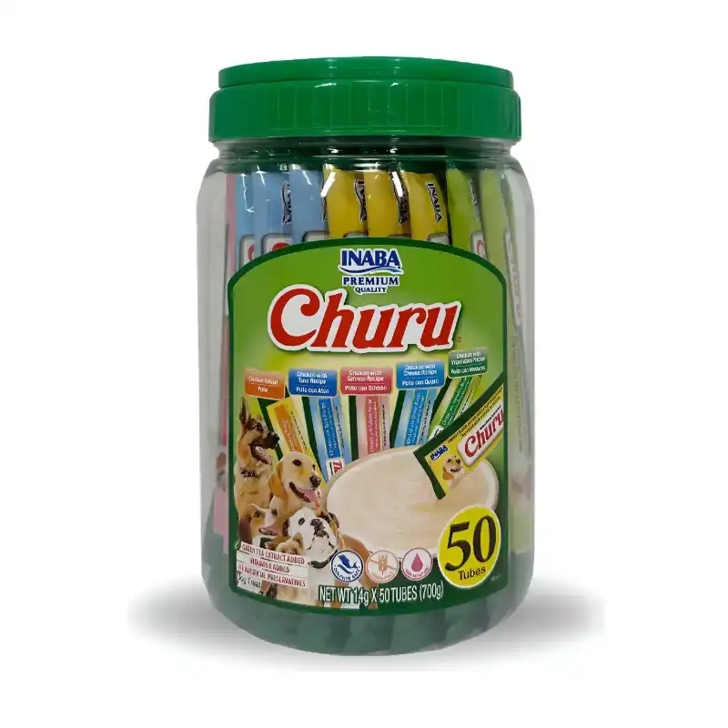 Snack Humedo Para Perro Churu 50 Tubos Pollo