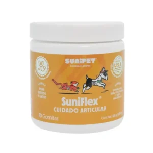 Sunipet Suniflex Gomitas Suplemento Articulaciones Perros Gatos 70 piezas