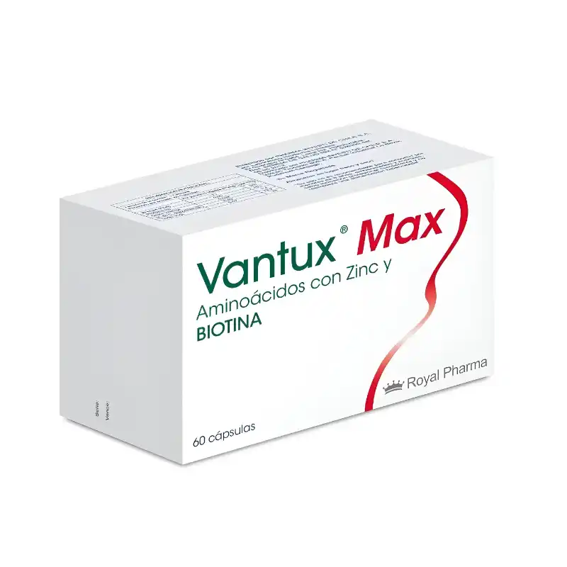 Vantux Max 60 Cápsulas Para La Caída Del Pelo Royal Pharma
