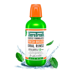 TheraBreath Enjuague Bucal sin Alcohol, Menta Suave 473 ml.