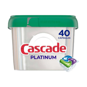 Detergente Lavavajillas Cascade Platinum Fresh, 40 Cápsulas